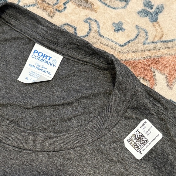 Port and Company XL Feelin' Salty Graphic Tee Dark Heather Grey Cinco de Mayo - Picture 2 of 5